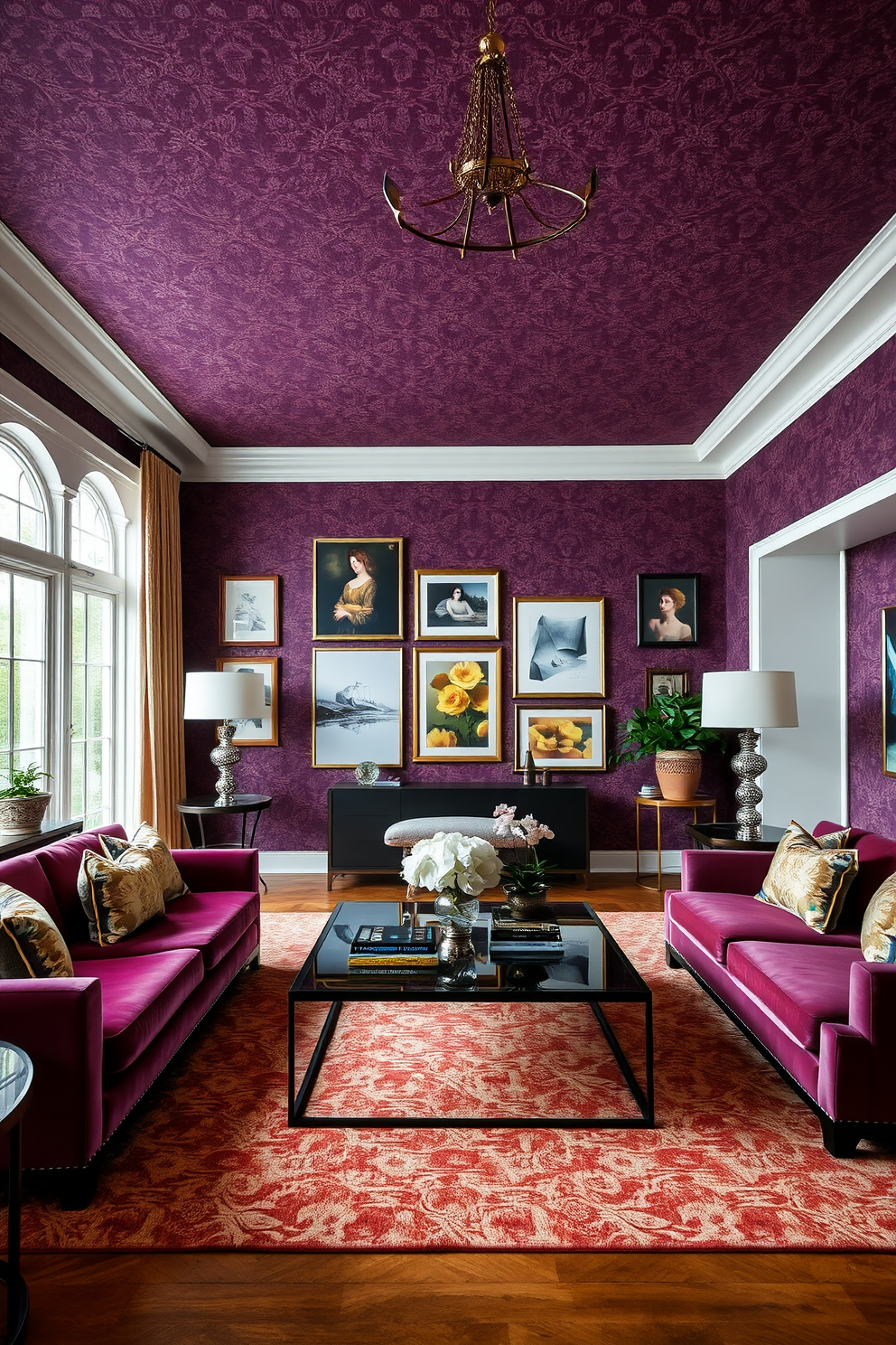 Plum Wallpaper Decorating Ideas 20