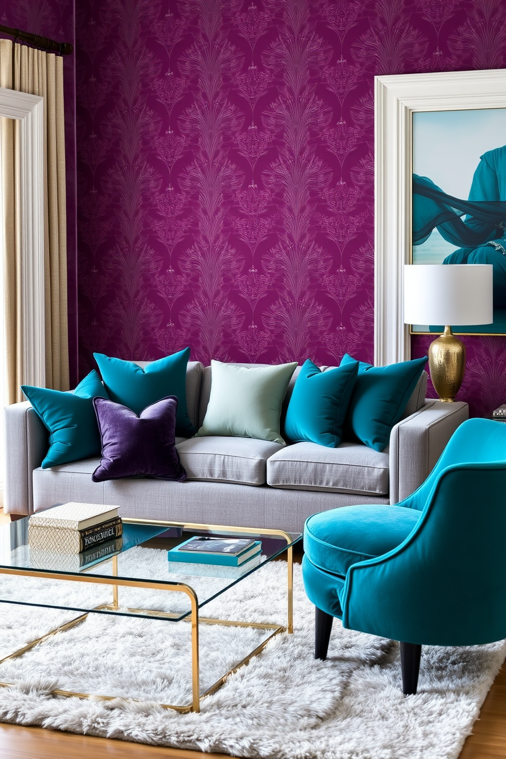 Plum Wallpaper Decorating Ideas 25