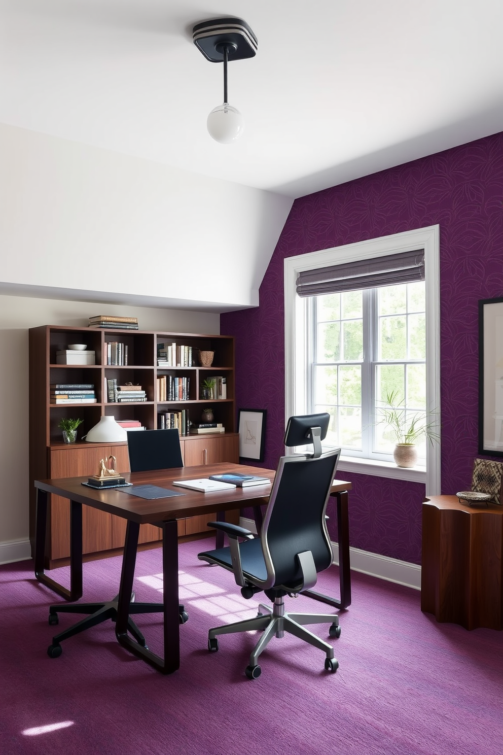 Plum Wallpaper Decorating Ideas 6