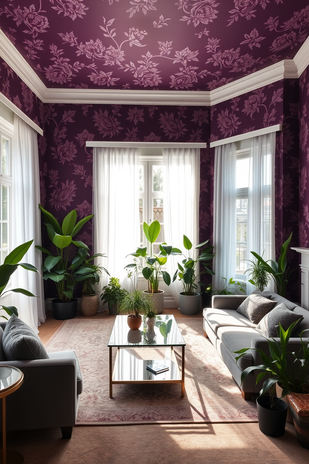 Plum Wallpaper Decorating Ideas 8