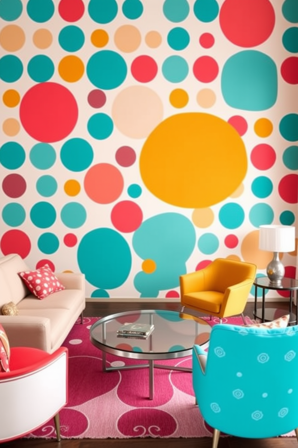 Polka Dot Wall Painting Ideas 10