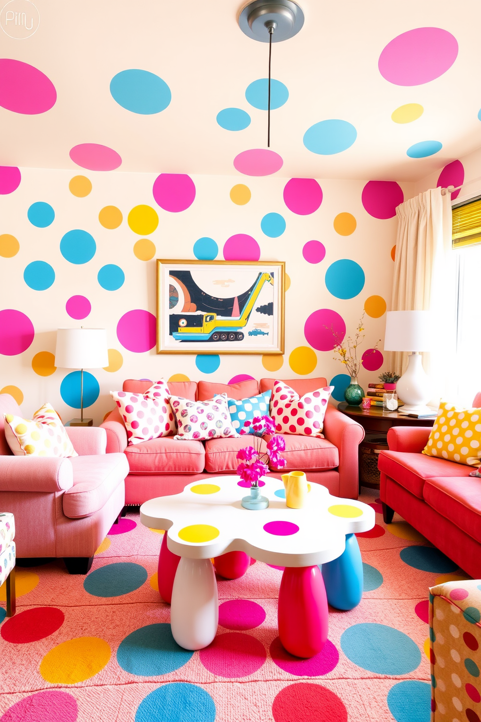 Polka Dot Wall Painting Ideas 19