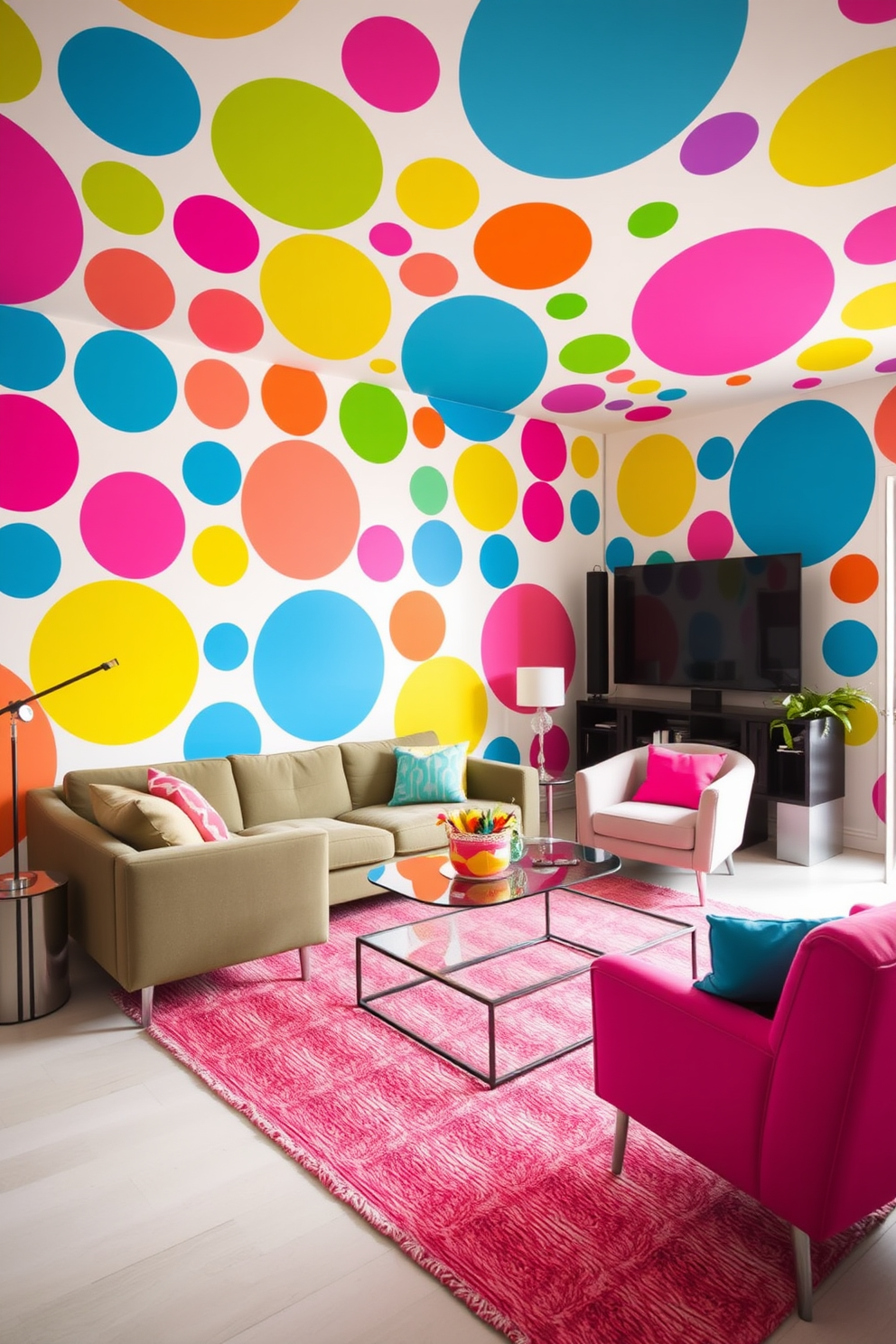 Polka Dot Wall Painting Ideas 29