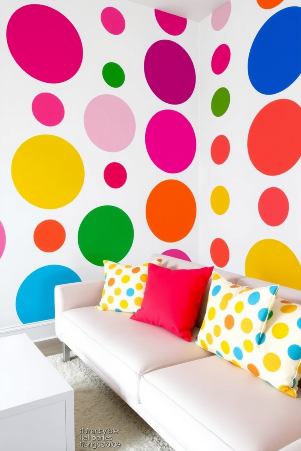 Polka Dot Wall Painting Ideas 8