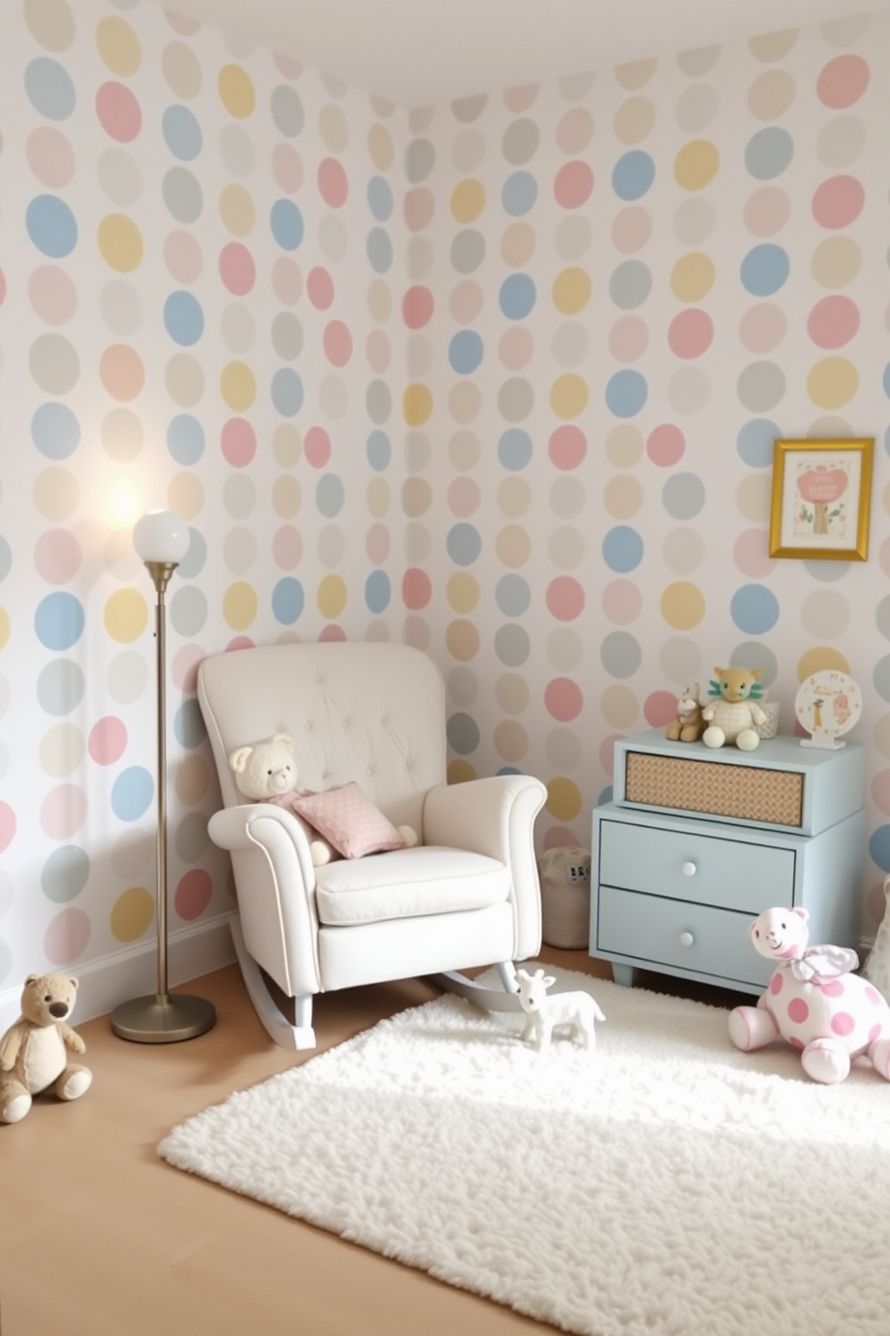 Polka Dot Wallpaper Decorating Ideas 1