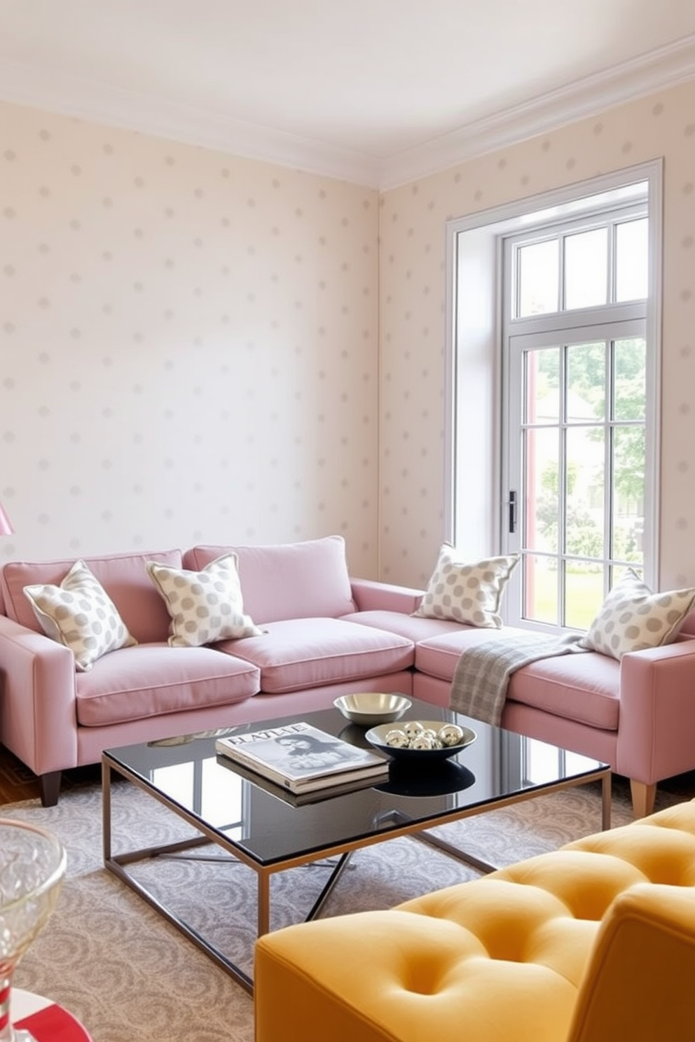 Polka Dot Wallpaper Decorating Ideas 12