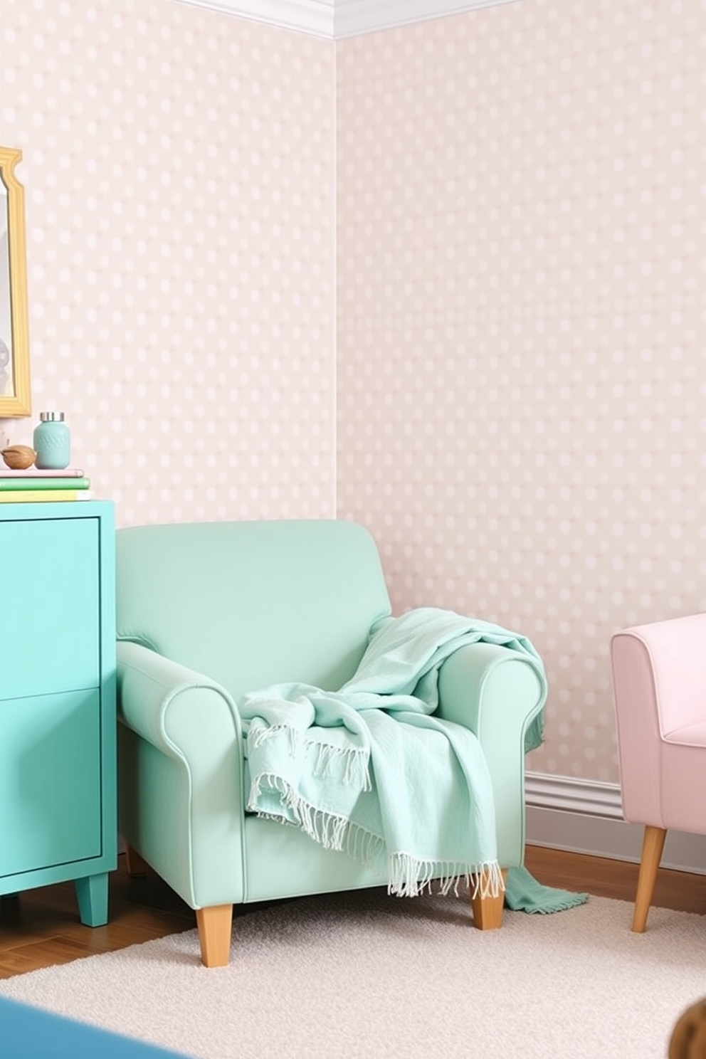 Polka Dot Wallpaper Decorating Ideas 13