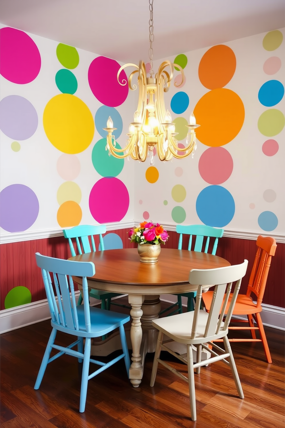 Polka Dot Wallpaper Decorating Ideas 17