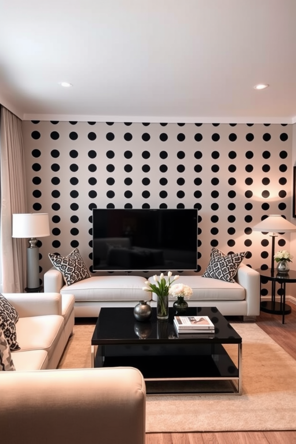 Polka Dot Wallpaper Decorating Ideas 23