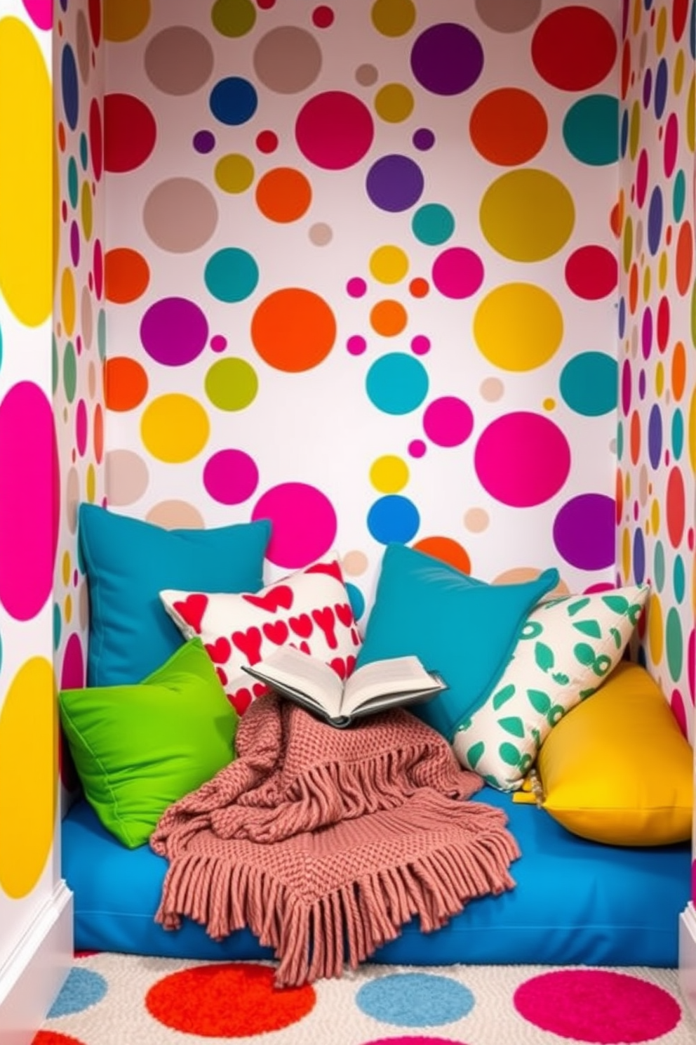 Polka Dot Wallpaper Decorating Ideas 5