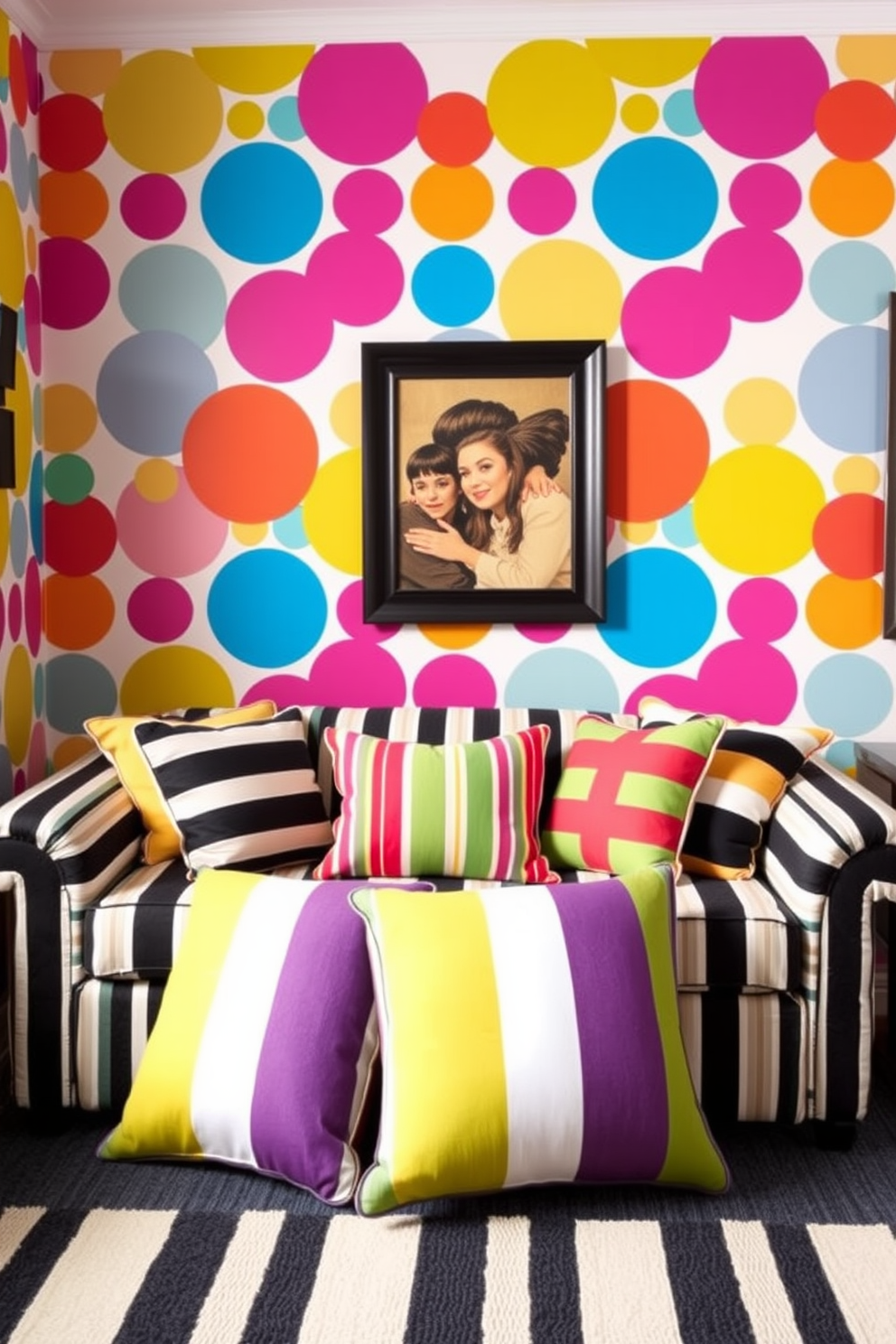 Polka Dot Wallpaper Decorating Ideas 7