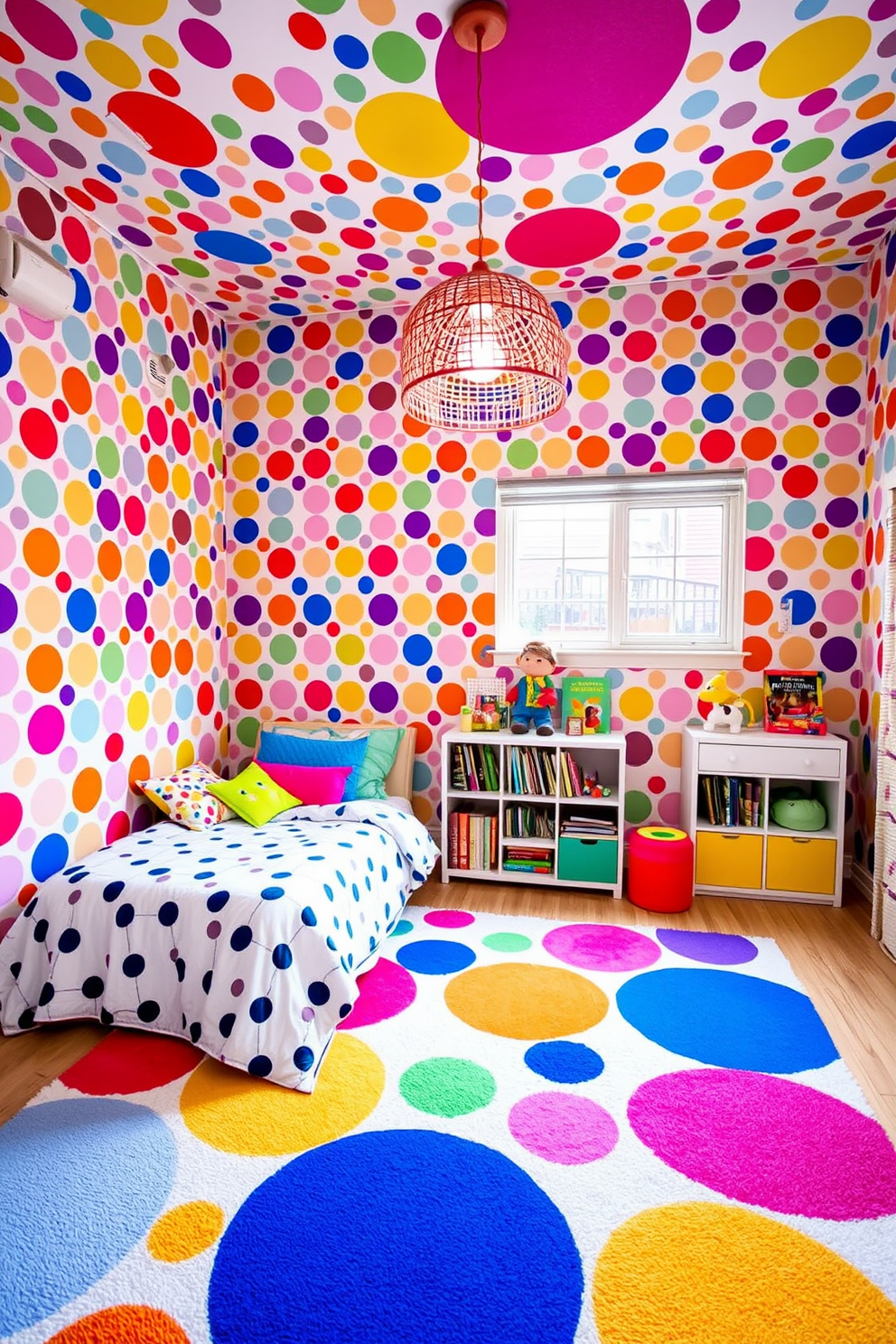 Polka Dot Wallpaper Decorating Ideas 9