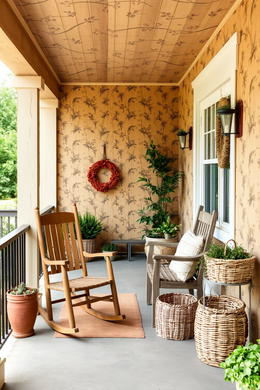 Porch Wallpaper Decorating Ideas 23