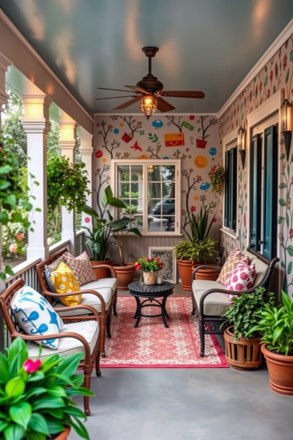 Porch Wallpaper Decorating Ideas 26