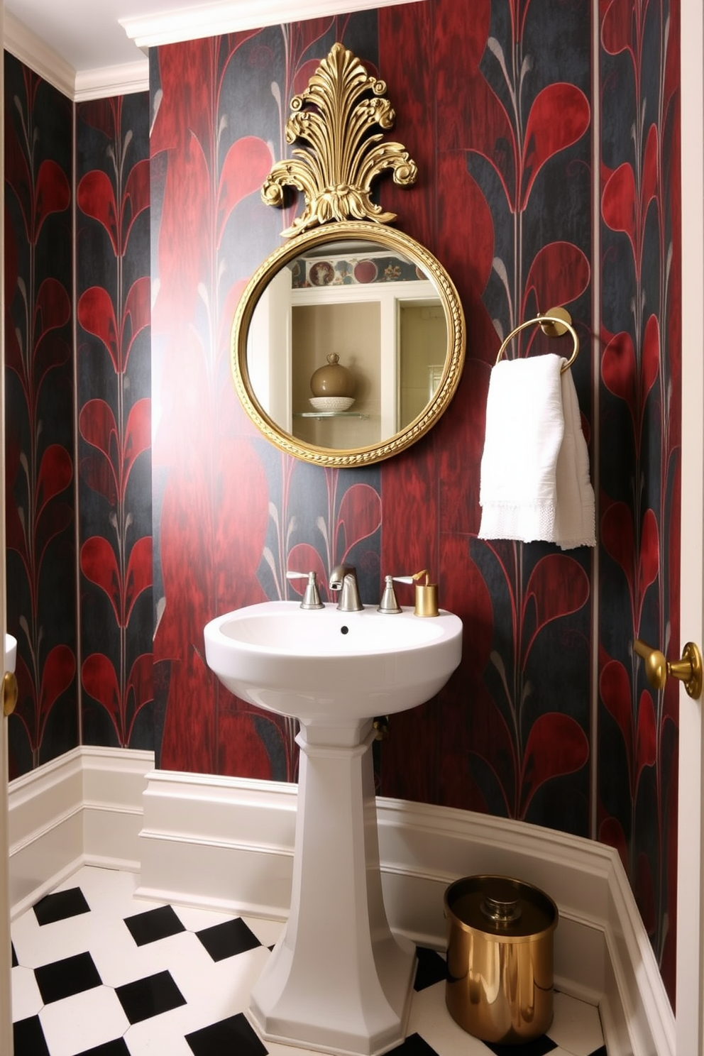 Powder Room Wallpaper Decorating Ideas 13