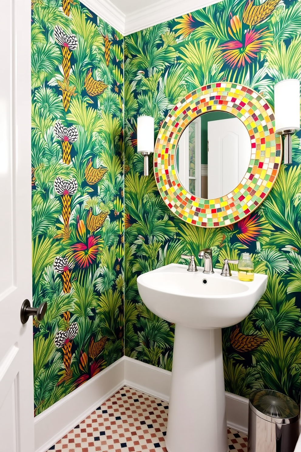 Powder Room Wallpaper Decorating Ideas 14