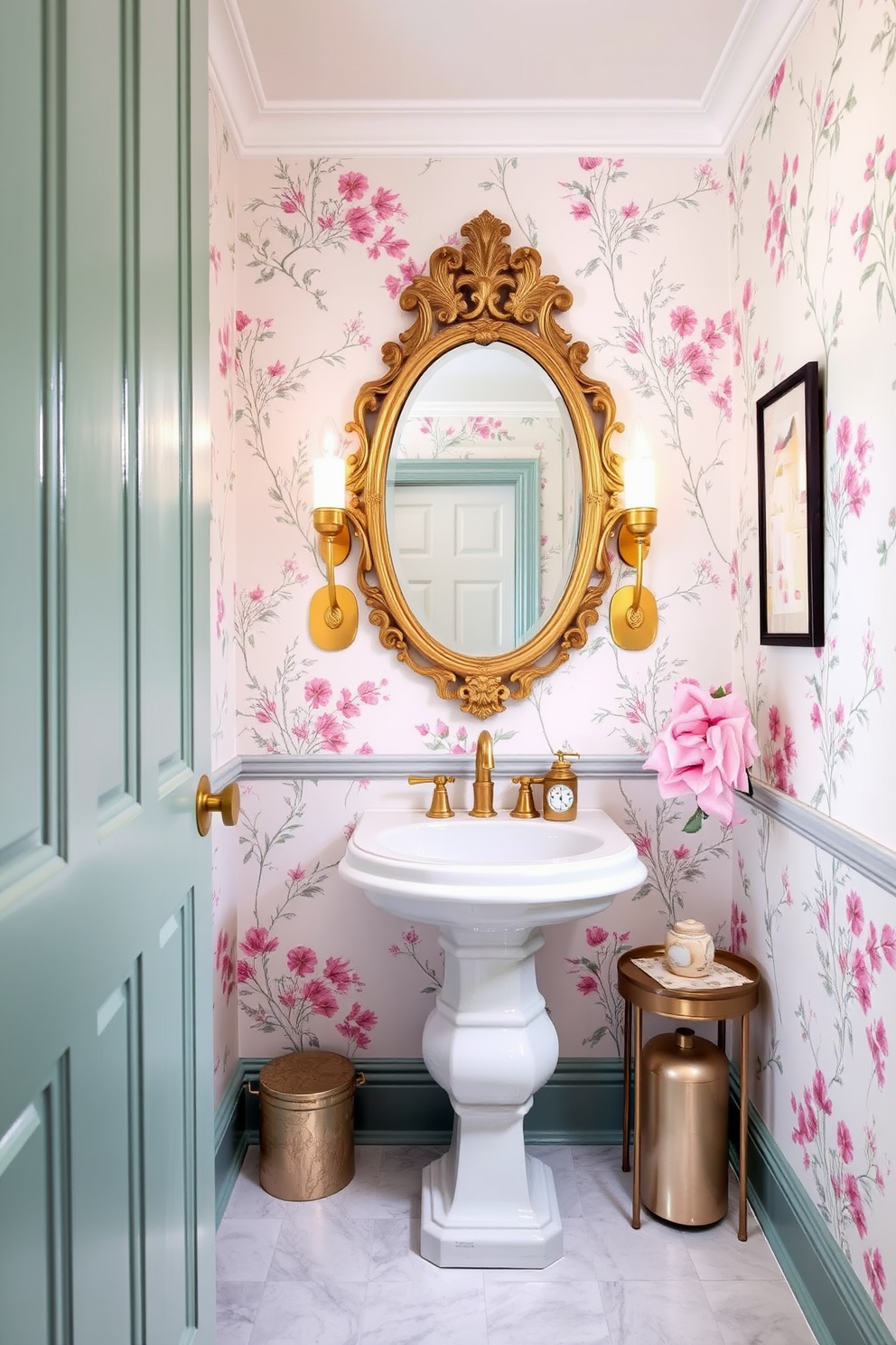 Powder Room Wallpaper Decorating Ideas 19