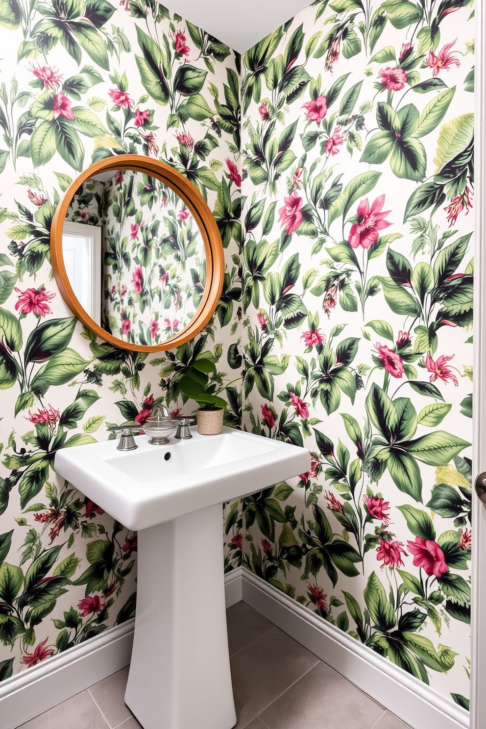 Powder Room Wallpaper Decorating Ideas 20