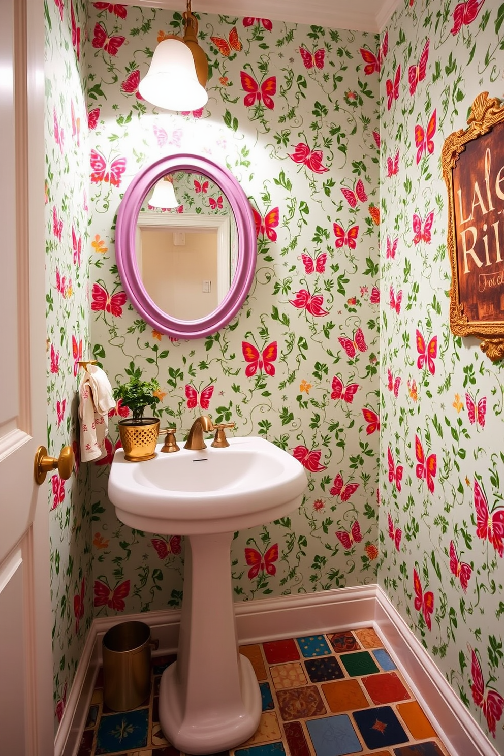 Powder Room Wallpaper Decorating Ideas 8