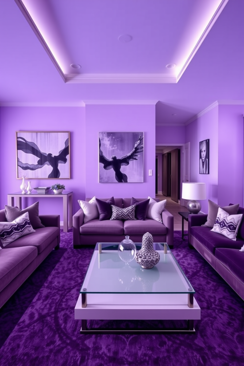 Purple Wall Painting Ideas 11