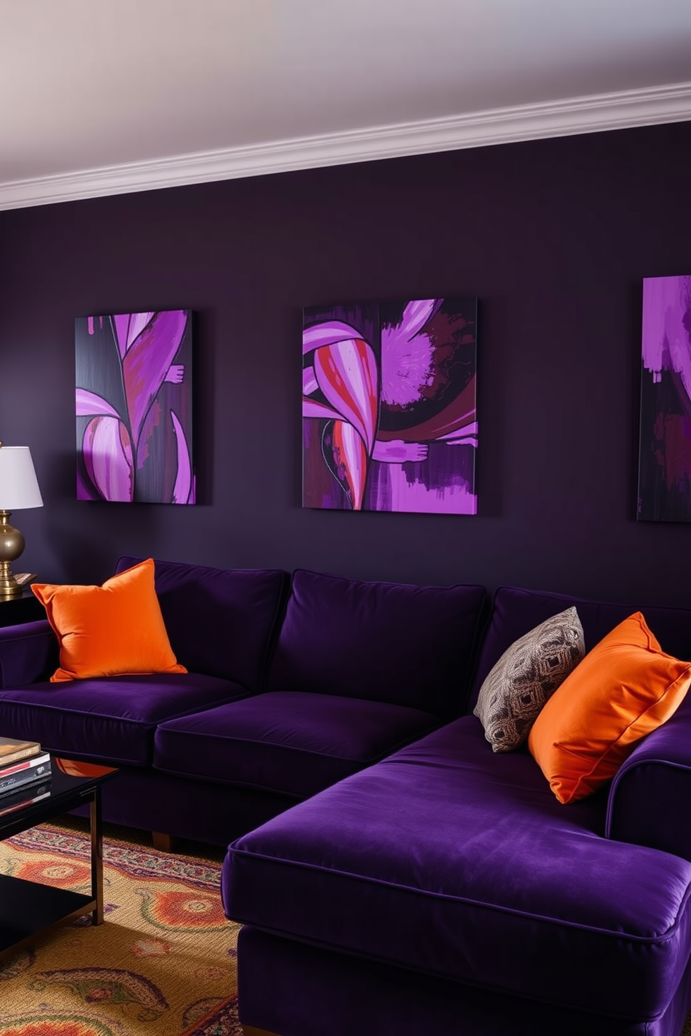 Purple Wall Painting Ideas 14