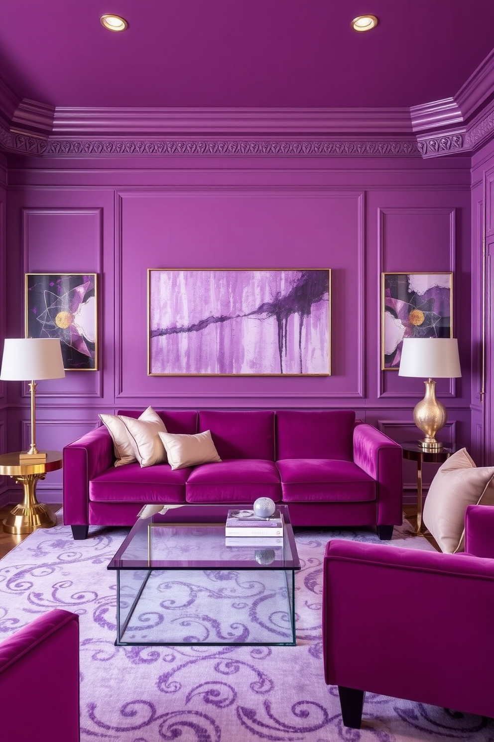 Purple Wall Painting Ideas 16