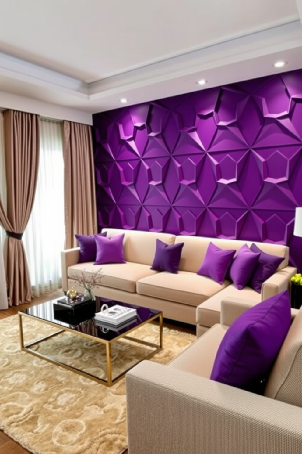 Purple Wall Painting Ideas 19