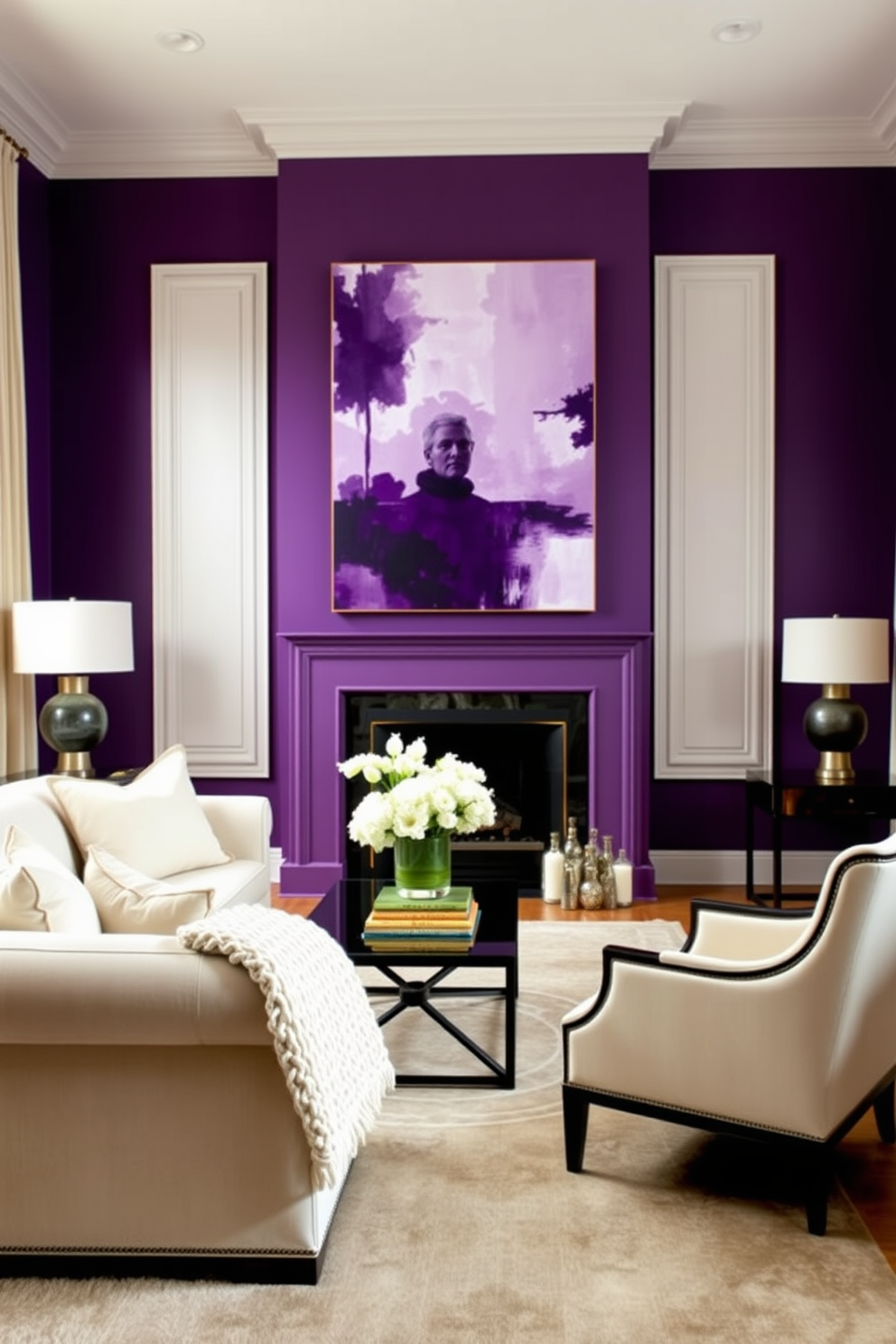 Purple Wall Painting Ideas 21