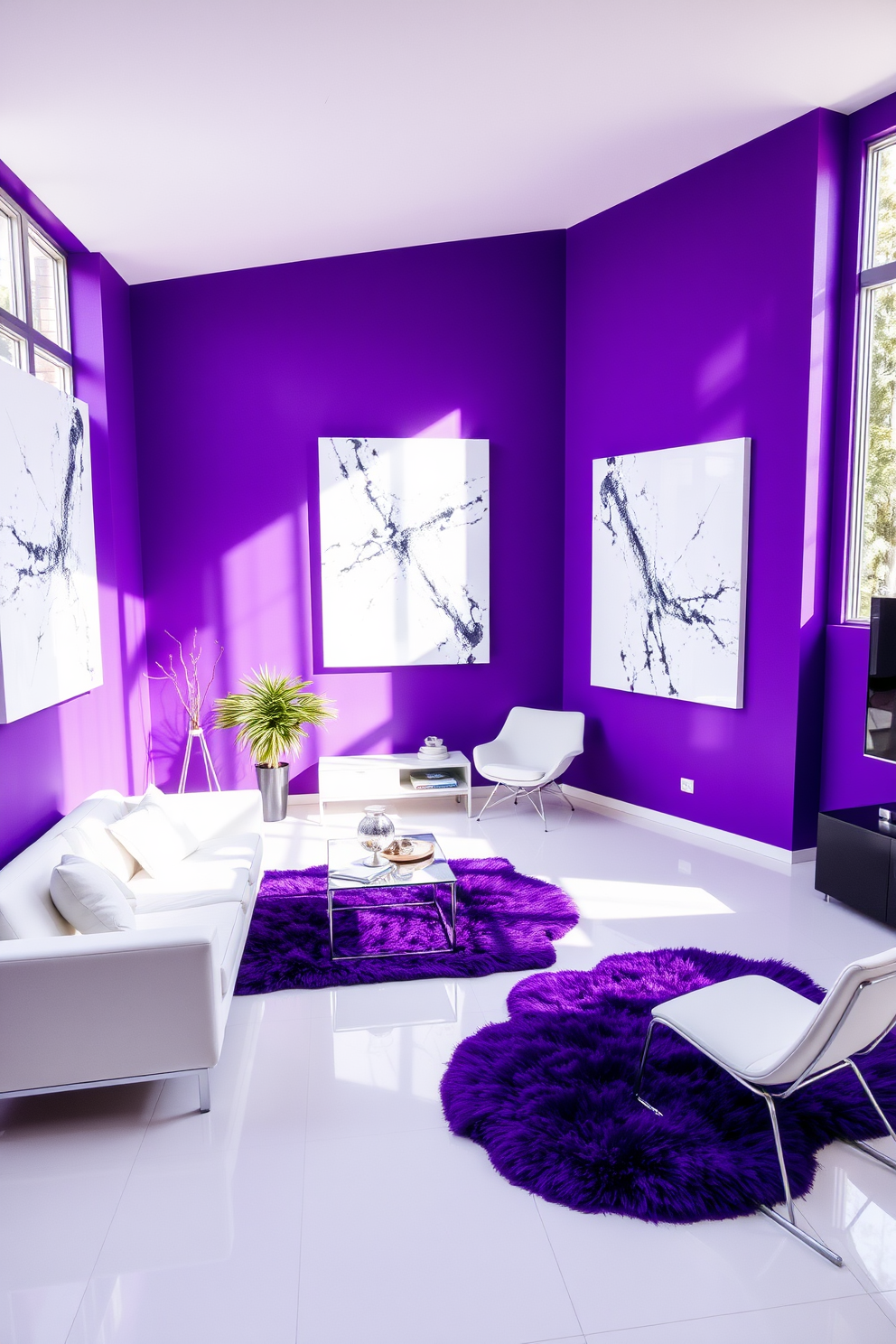 Purple Wall Painting Ideas 23