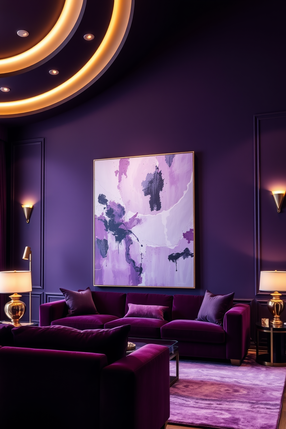 Purple Wall Painting Ideas 28