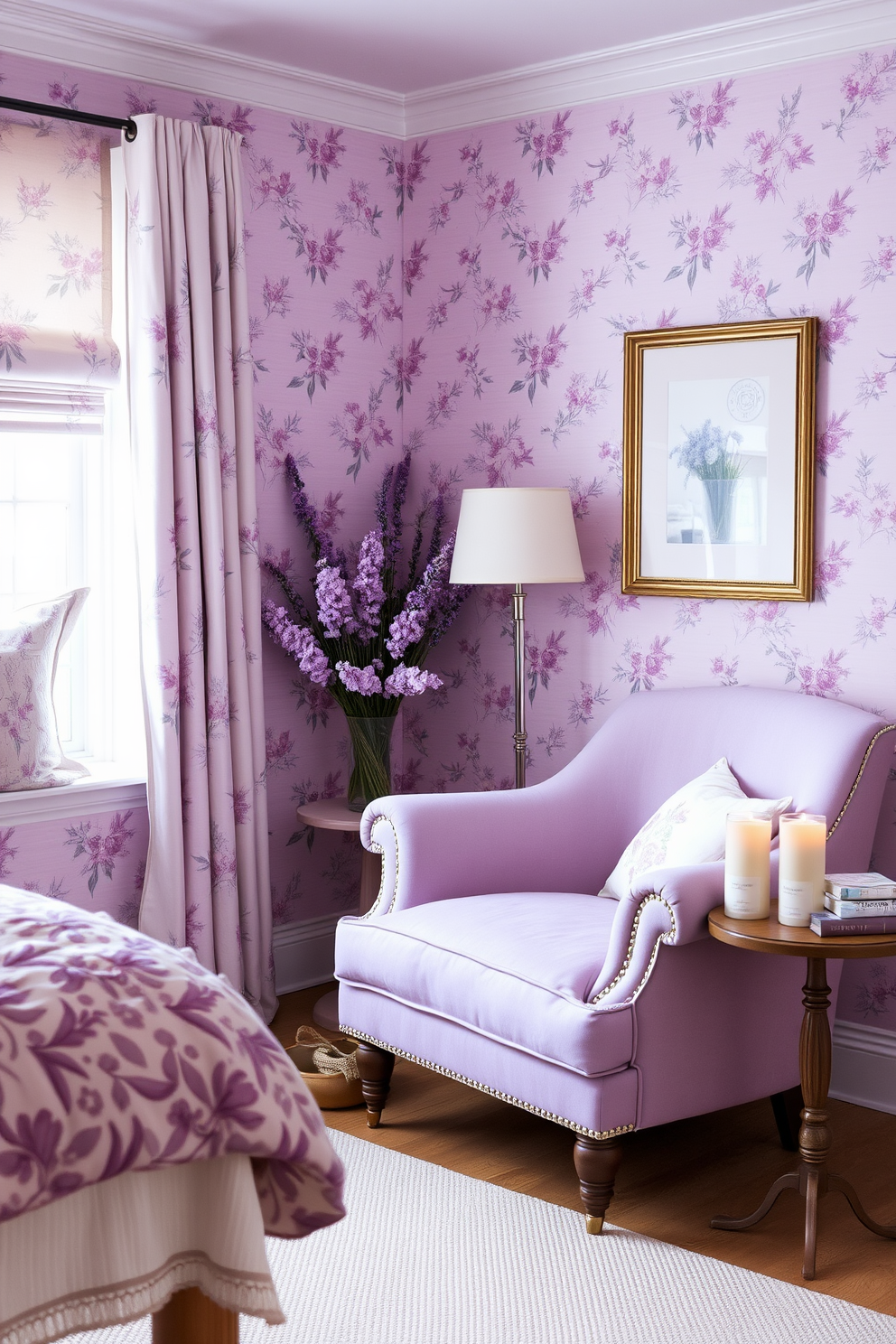 Purple Wallpaper Decorating Ideas 1