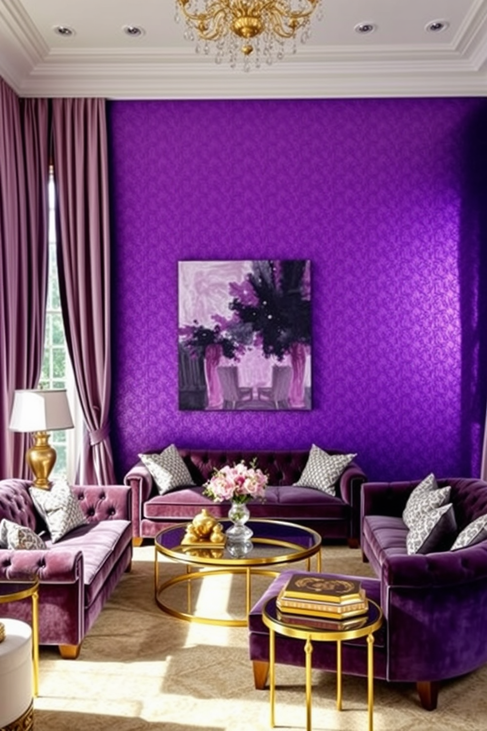 Purple Wallpaper Decorating Ideas 12