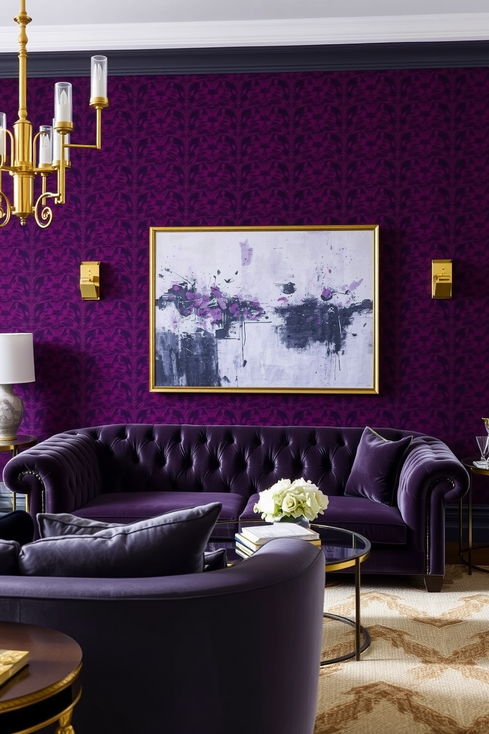 Purple Wallpaper Decorating Ideas 14