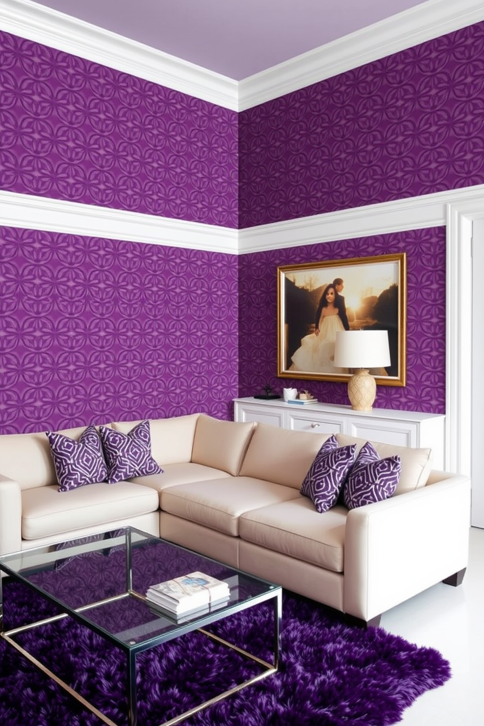 Purple Wallpaper Decorating Ideas 2