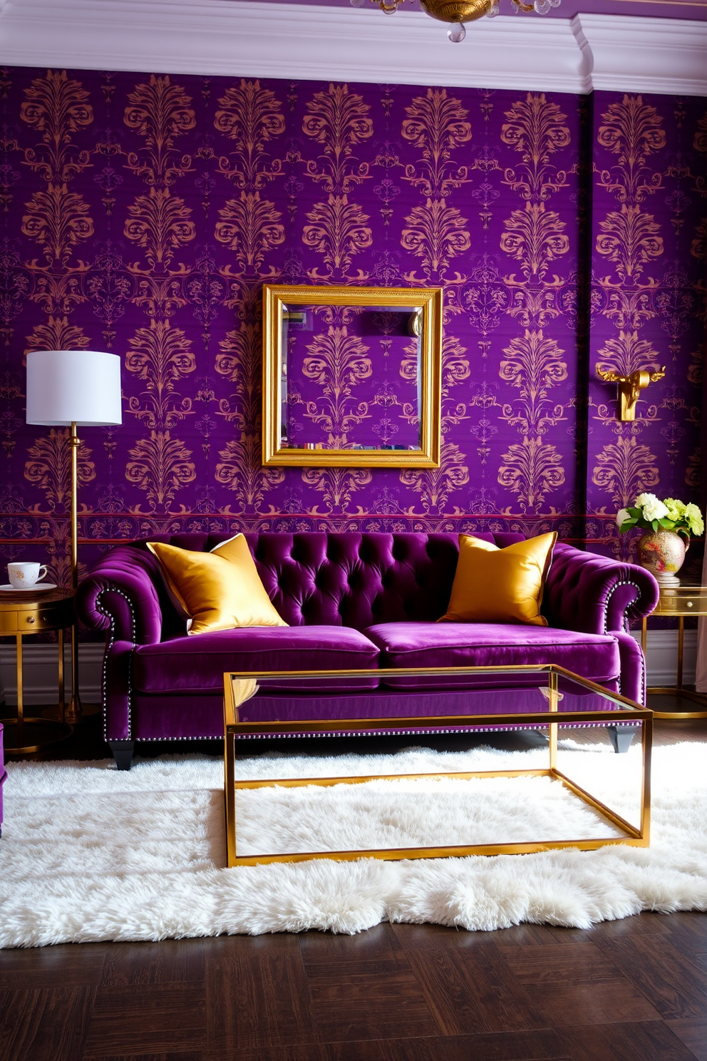 Purple Wallpaper Decorating Ideas 21