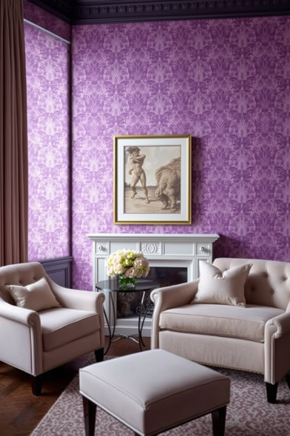 Purple Wallpaper Decorating Ideas 27