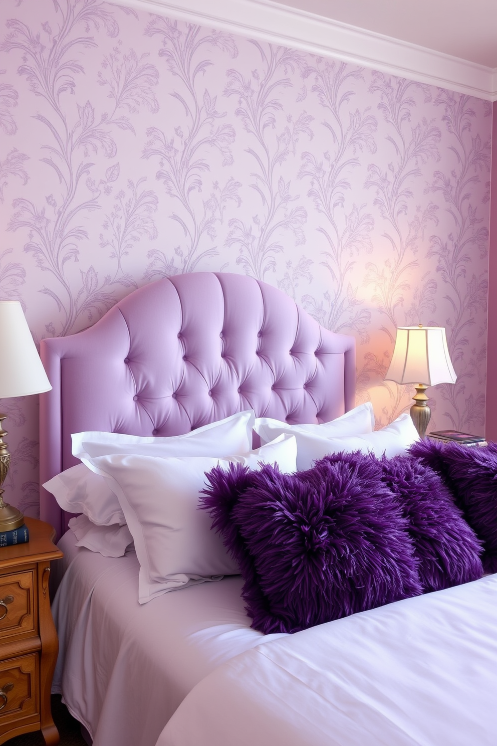 Purple Wallpaper Decorating Ideas 4