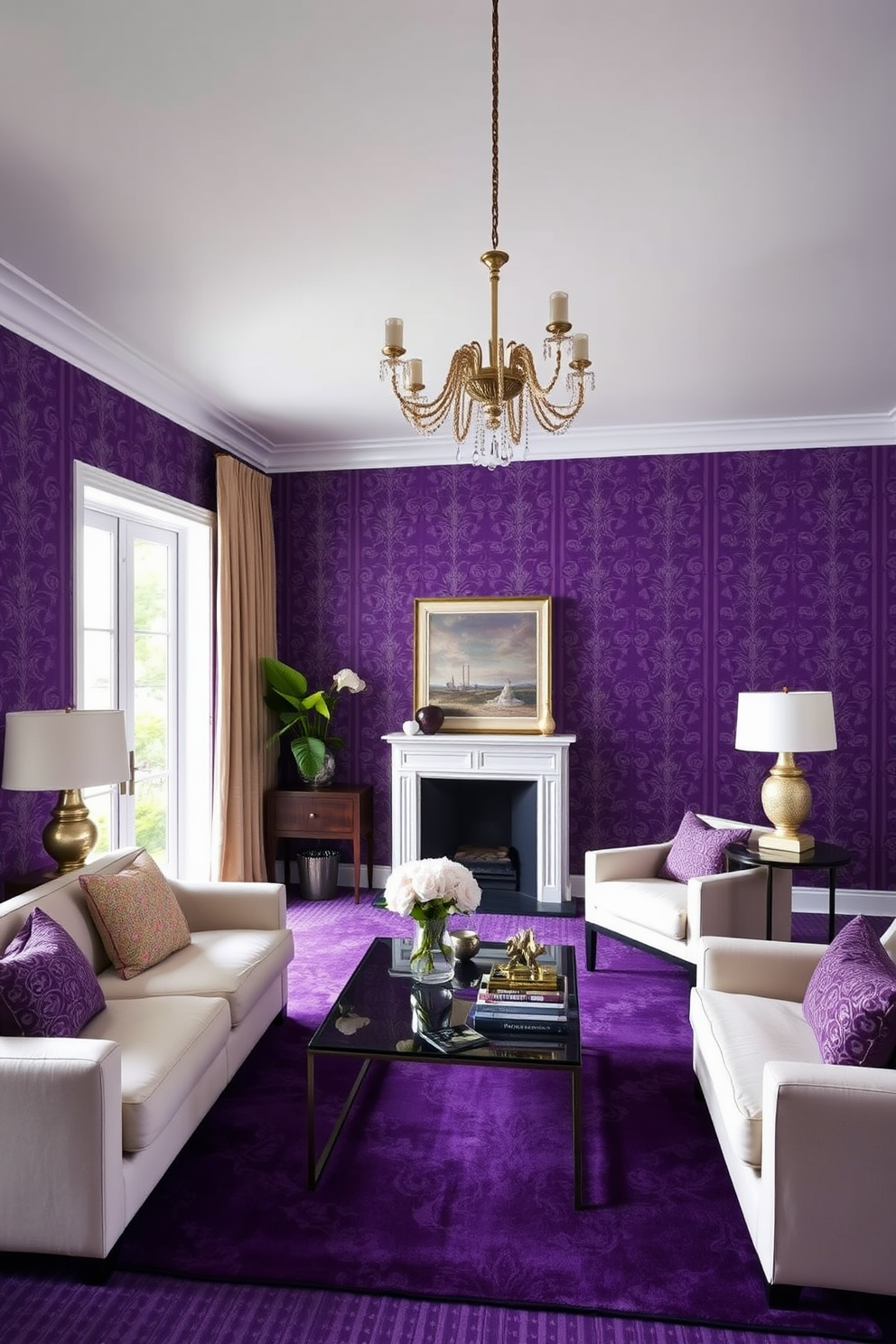 Purple Wallpaper Decorating Ideas 5