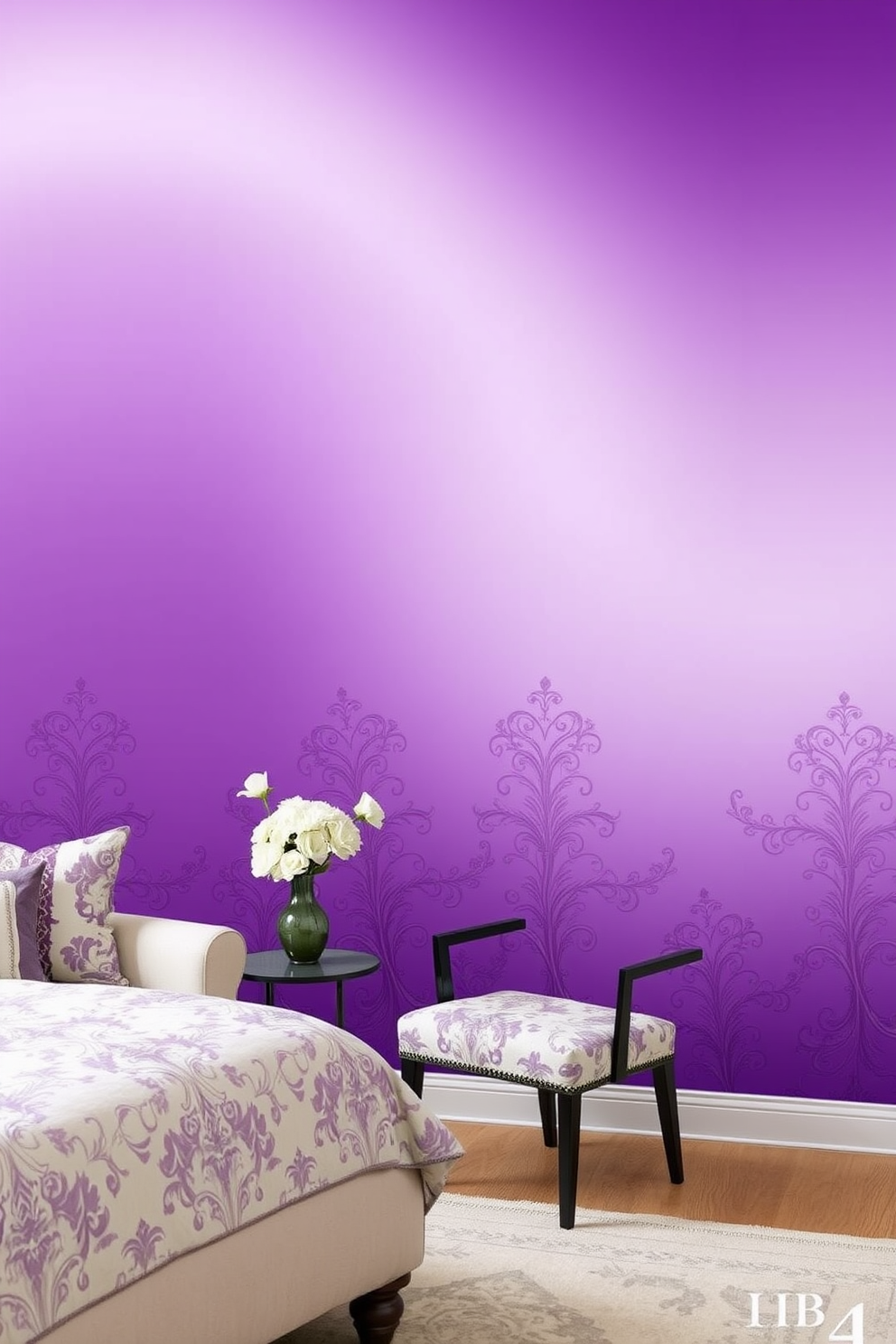 Purple Wallpaper Decorating Ideas 6