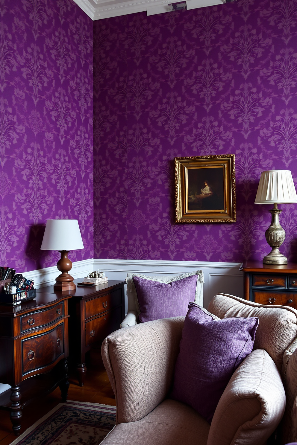 Purple Wallpaper Decorating Ideas 7