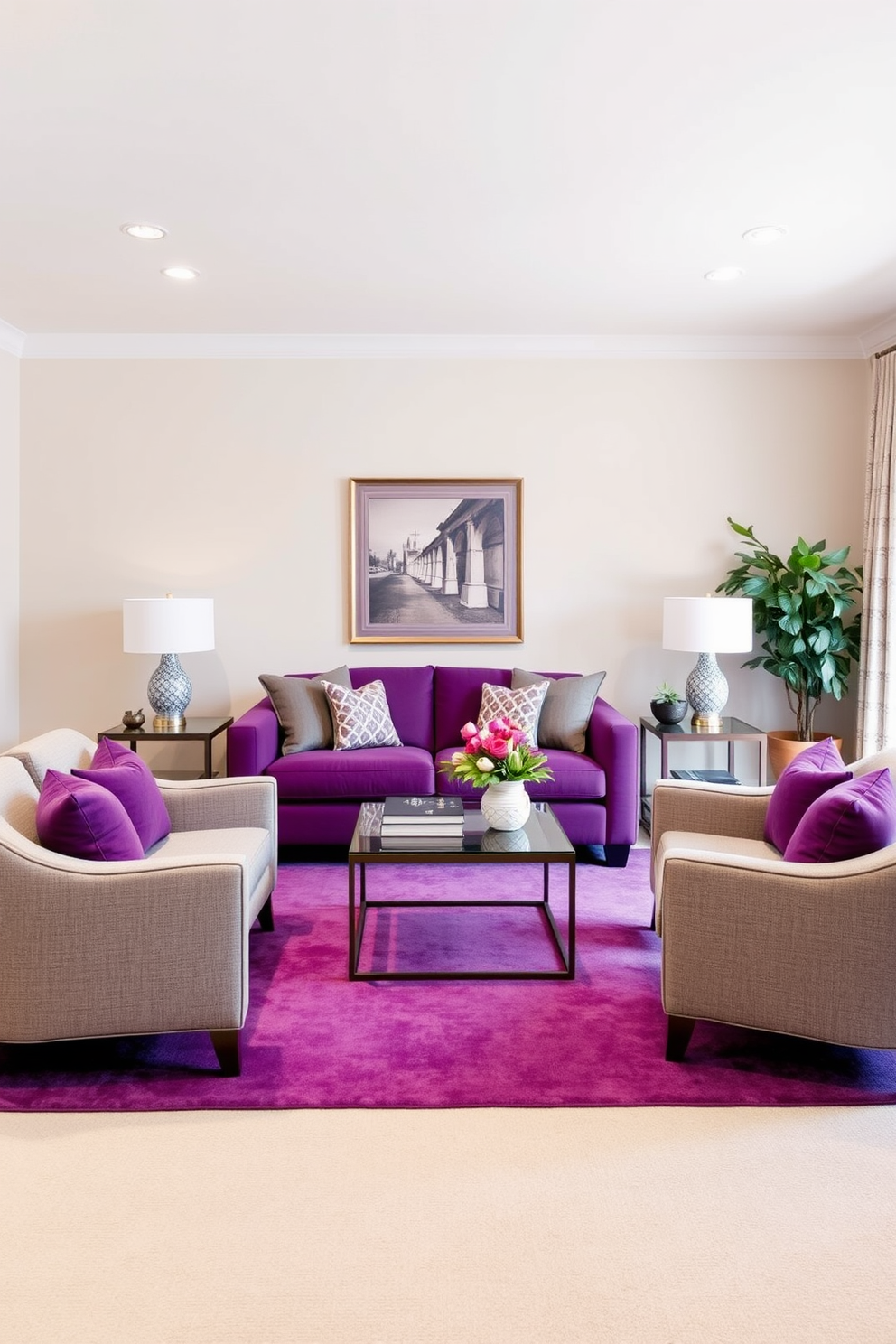 Purple Wallpaper Decorating Ideas 9