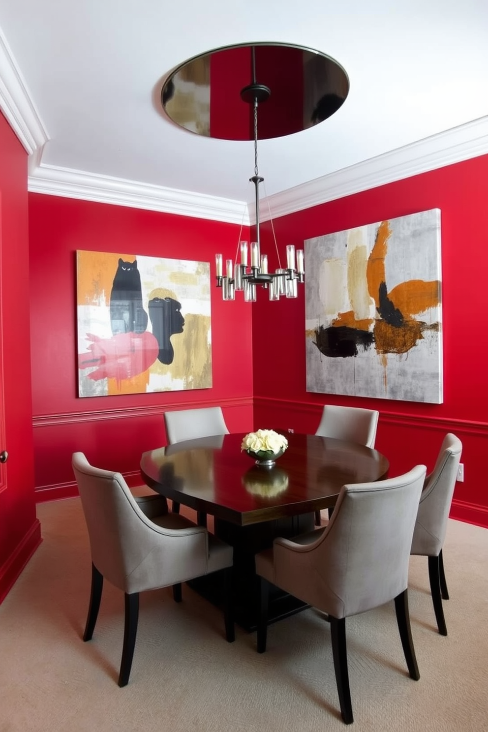 Red Wall Painting Ideas 11