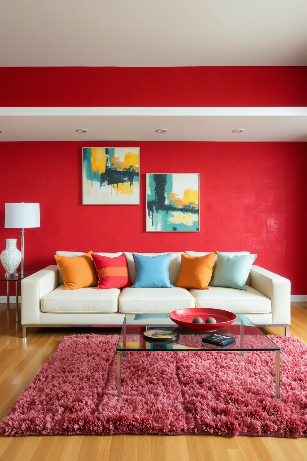 Red Wall Painting Ideas 14