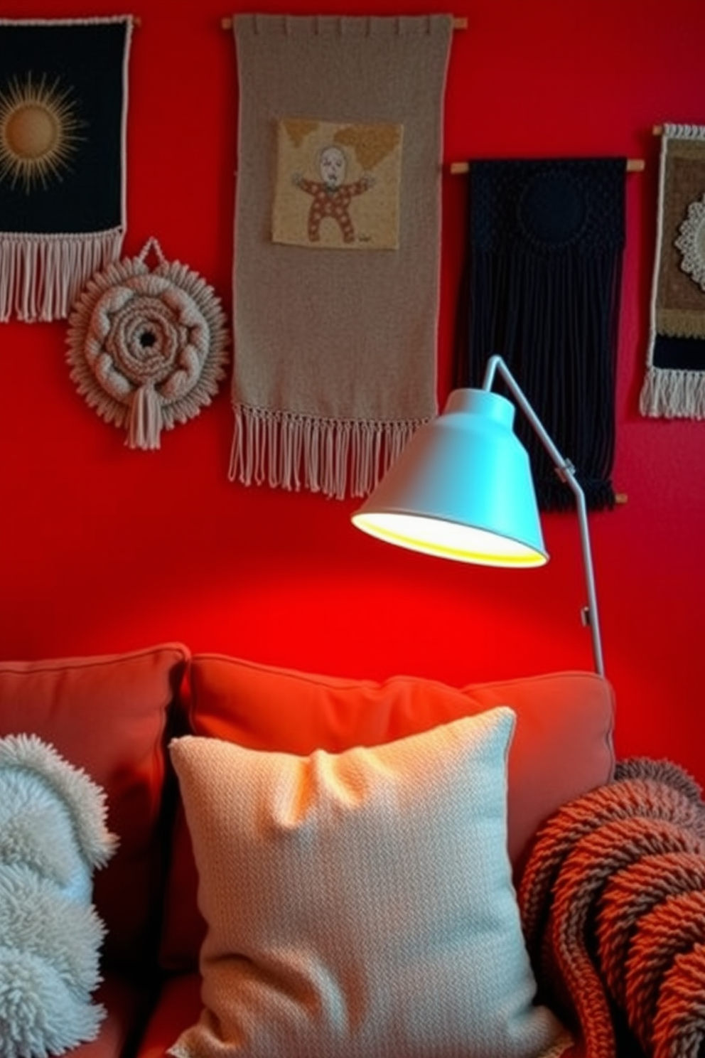 Red Wall Painting Ideas 16