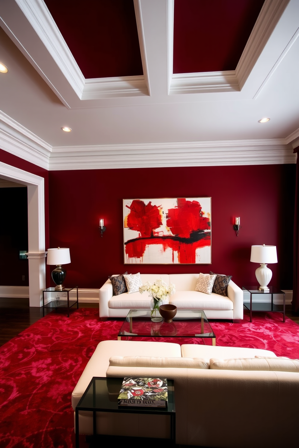 Red Wall Painting Ideas 17