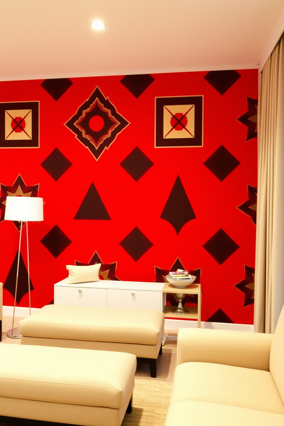 Red Wall Painting Ideas 18