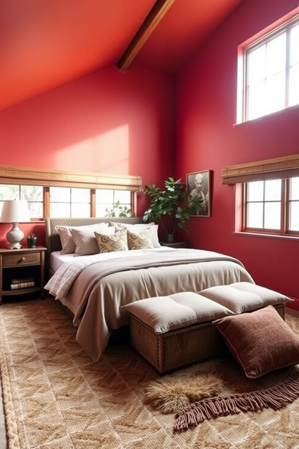 Red Wall Painting Ideas 19