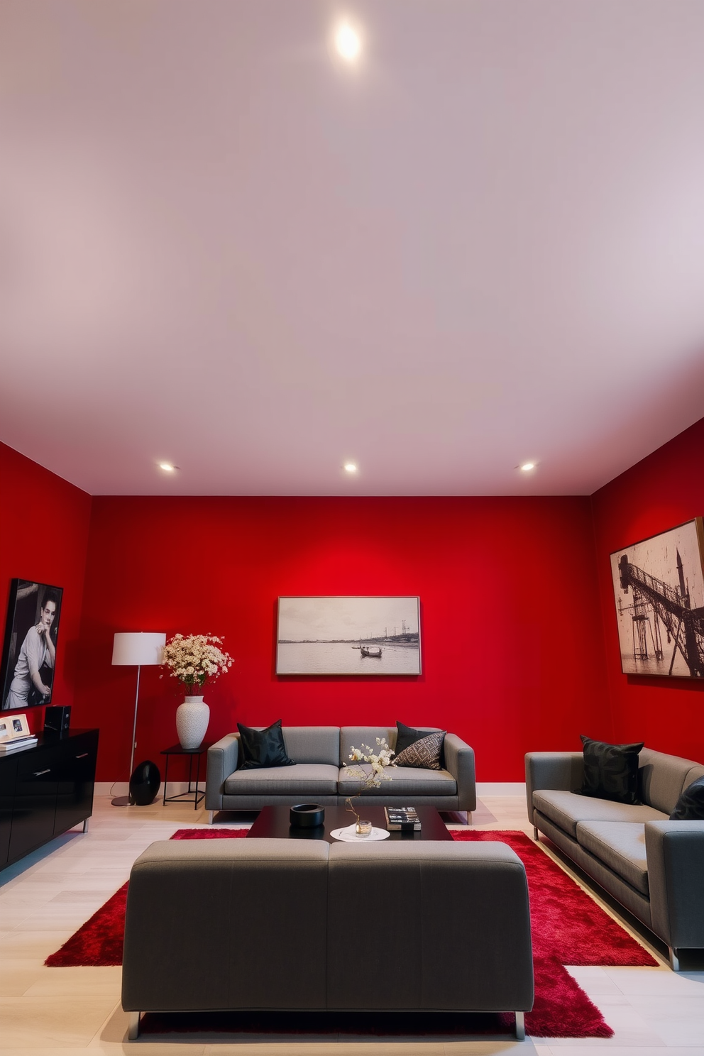 Red Wall Painting Ideas 24