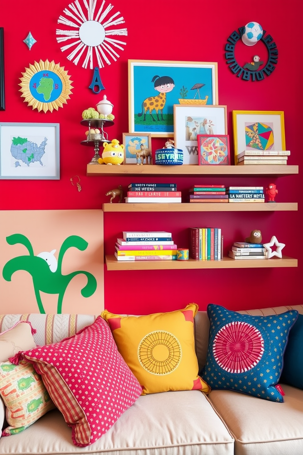 Red Wall Painting Ideas 25