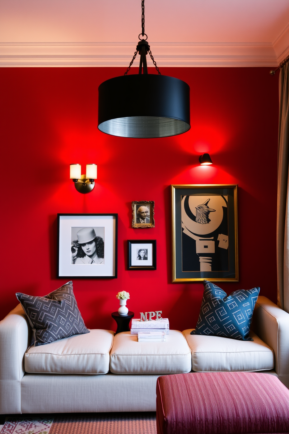 Red Wall Painting Ideas 29